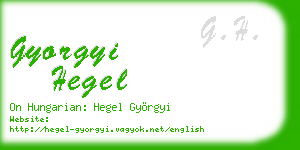 gyorgyi hegel business card